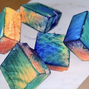 Rainbow fresh dyed blocks!! 🌈🤍